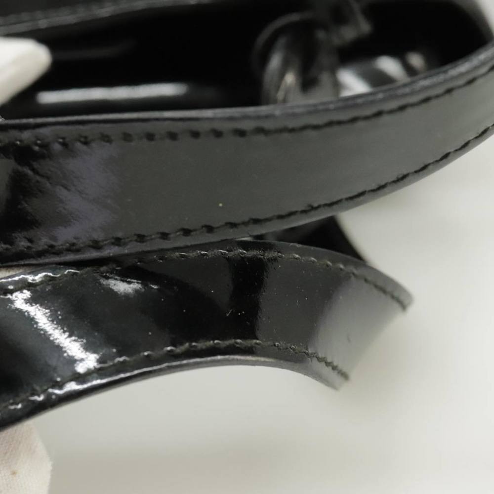 GUCCI Hand Bag Enamel Black Auth ti2465 - Picture 8 of 16